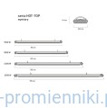 Hot-Top panel grzewczy na podczerwień, promiennik - seria, wymiary