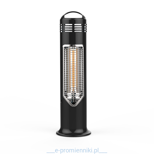 IMUS Black 550W Promiennik ciepła podczerwieni podłogowy (IP44, lampa: ultra low glare), czarny, MENSA HEATING