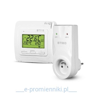 BPT713  Bezprzewodowy programowalny termostat, regulator temperatury z odbiornikiem gniazdkowym (zestaw) 