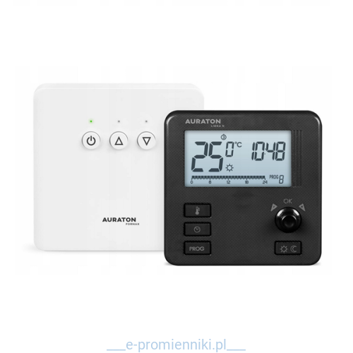 3021 RT-B Bezprzewodowy regulator temperatury, termostat programowalny (czarny) z odbiornikiem - zestaw